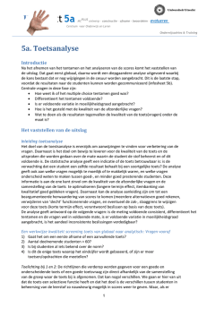 Handout 5a Toetsanalyse