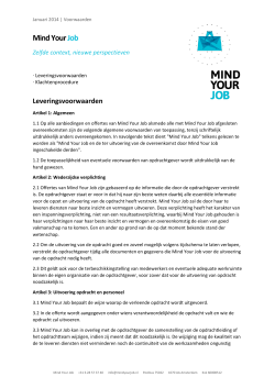 Voorwaarden - mindyourjob.nl