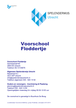 Voorschool Floddertje - Spelenderwijs Utrecht