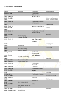 Jaaroverzicht Hazeltje 2014