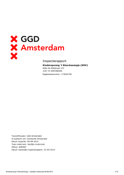 Inspectierapport 22 september 2014
