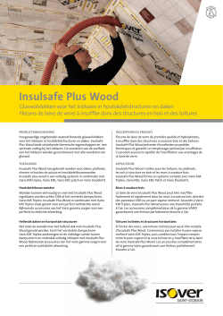 Isover Insulsafe Plus Wood