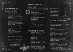 menukaart eetcafé