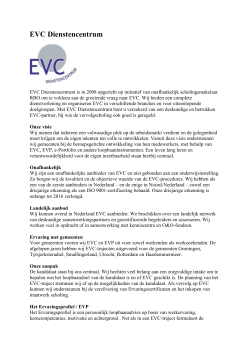 EVC Dienstencentrum - A+O fonds Gemeenten