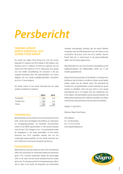 Download Trading Update eerste kwartaal 2014