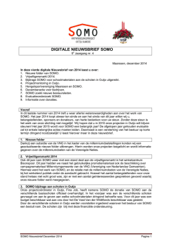 DIGITALE NIEUWSBRIEF SOMO december 2014