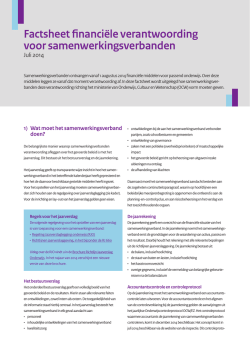 Factsheet financiele verantwoording juli 2014