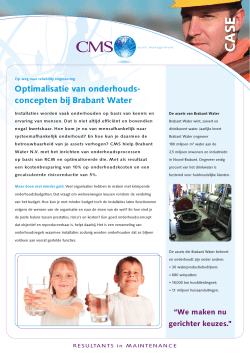 Brabant Water - CMS Asset Management