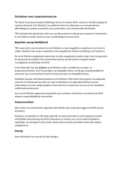 Disclaimer - The Royal Coachman