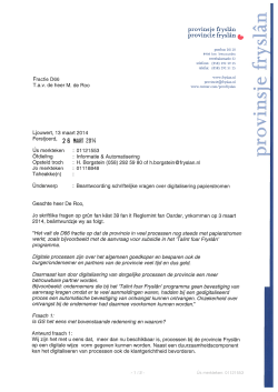 antwoordbrief aan D66 over digitalisering