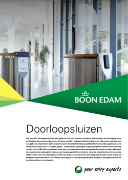 Doorloopsluizen Product Range Brochure