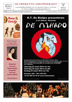 Hans Grietje - Brussels Operette Theater