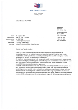 Commentaar Raad voor de rechtspraak t.b.v.