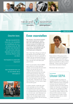 April 2014 - Van De Graft Accountants