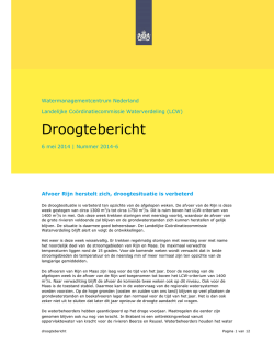 Droogtebericht 06 mei 2014