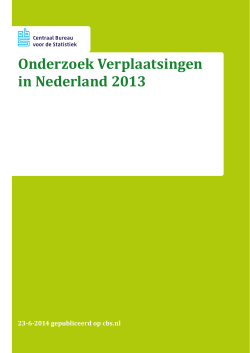 Onderzoek Verplaatsingen in Nederland 2013