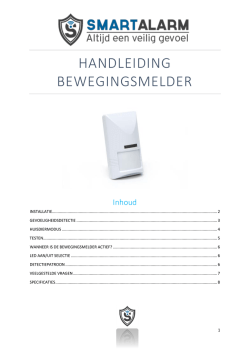 HANDLEIDING BEWEGINGSMELDER