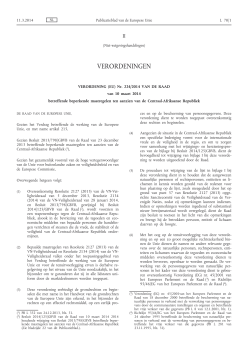 Verordening (EU) nr. 224/2014 van de Raad van 10 maart