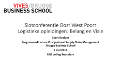 Slotconferentie Oost West Poort Logistieke opleidingen