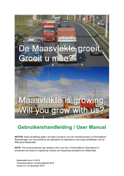 Handleiding registratie en ontheffingen
