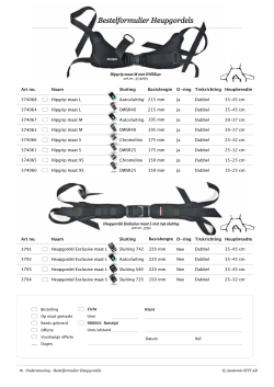 Bestelformulier Heupgordels