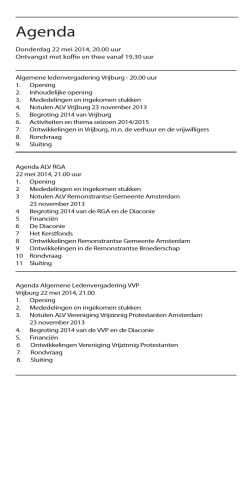 Agenda - Vrijburg
