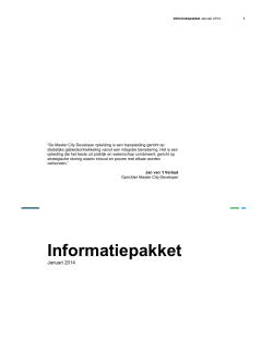 Informatiepakket - Master City Developer