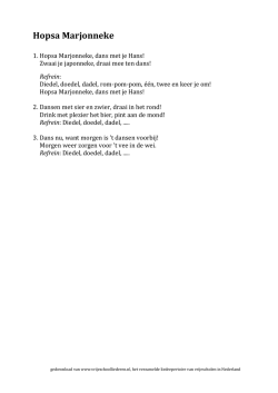 Hopsa Marjonneke - Vrijeschoolliederen