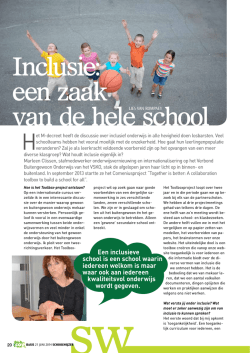 Inclusie: een zaak van de hele school