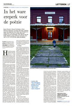 In het ware ereperk voor de po&euml;zie