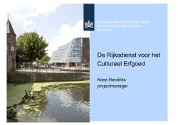 De Rijksdienst voor het Cultureel Erfgoed Update