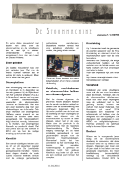 Nieuwsbrief 17 - Stichting Stoommachine Oisterwijk