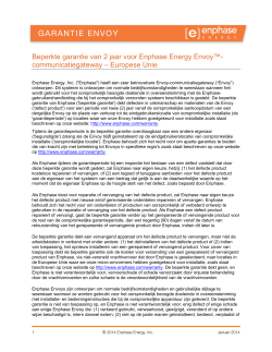 GARANTIE ENVOY - Enphase Energy