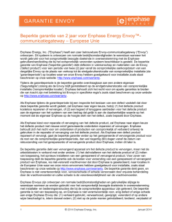 GARANTIE ENVOY - Enphase Energy