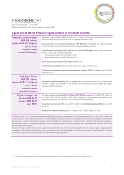 Ageas boekt sterke Verzekeringsresultaten in het derde kwartaal