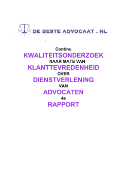 rapportage continu kwaliteit onderzoek gereed