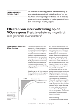 Effecten van intervaltraining op de VO2 respons