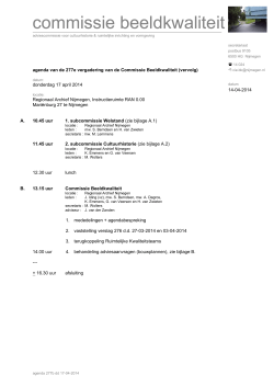 agenda 277b dd 17-04-2014 Gepubliceerd op 14/04/2014