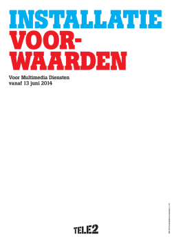 Installatievoorwaarden