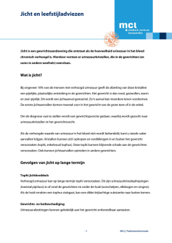 Jicht en leefstijladviezen_september 2014