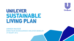 Presentatie "Unilever Sustainable Living Plan" door Anniek