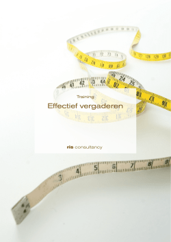 Effectief vergaderen