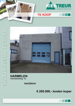 HARMELEN &euro; 200.000,- kosten koper TE KOOP