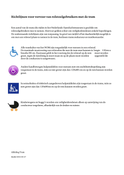 Richtlijnen voor vervoer van rolstoelgebruikers 2014-5-27