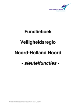 Functieboek sleutelfuncties VR NHN - 09-04-2014