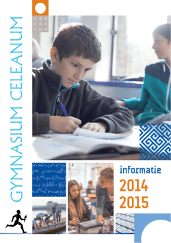 introductiefolder - Gymnasium Celeanum