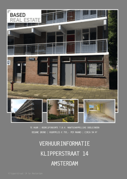 Verhuurbrochure Klipperstraat 14, Amsterdam