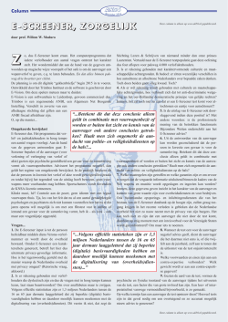 E-SCREENER, ZORGELIJK