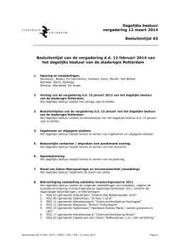 Besluitenlijst dagelijks bestuur 12 februari 2014 pdf