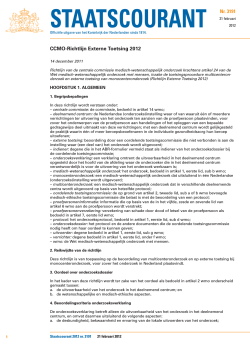 CCMO-richtlijn Externe Toetsing (RET 2012)